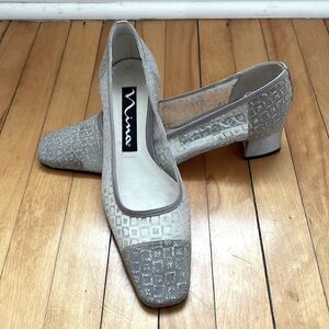 Vintage Nina Sheer with Silver Pumps